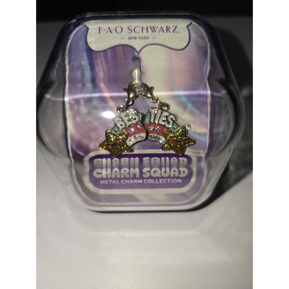 FAO Schwarz Charm Squad Metal Charm Collection Besties Gold Tone NEW